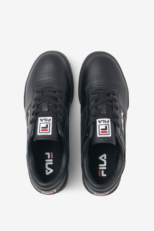 Black / White / Red Men's Fila Original Fitness Sneakers | Fila921VR