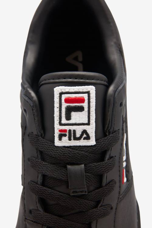 Black / White / Red Men's Fila Original Fitness Sneakers | Fila921VR