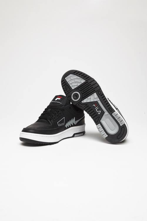 Black / White / Red Men's Fila Tourissimo Low Sneakers | Fila234IC