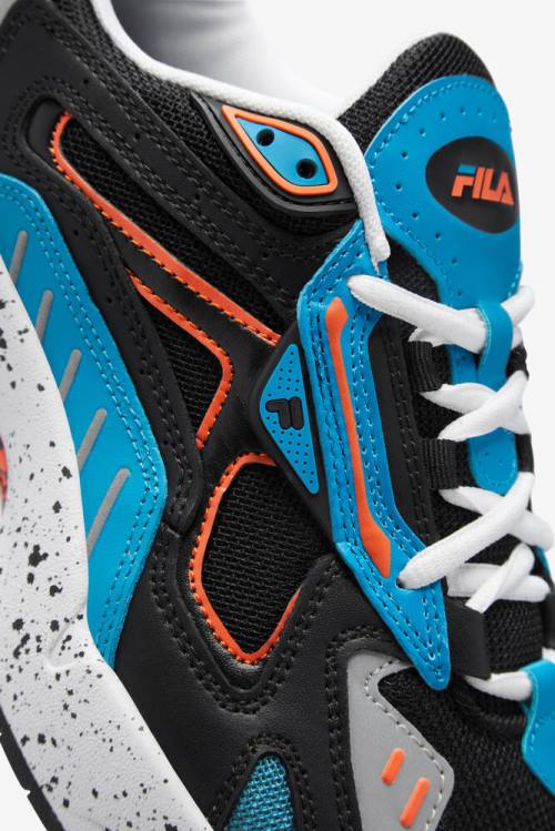 Black / White / Red Orange Men's Fila Archive Rjv Sneakers | Fila753GU