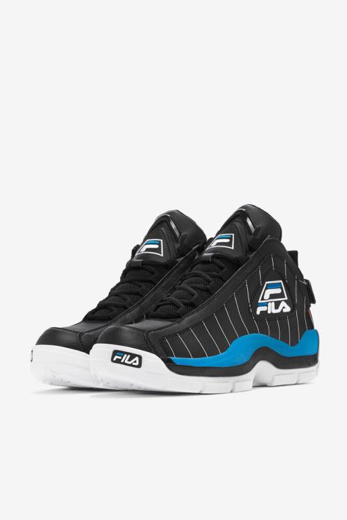 Black / White / Royal Blue Men's Fila Grant Hill 2 History Sneakers | Fila712AS