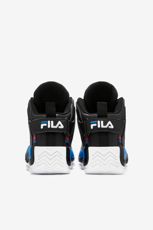 Black / White / Royal Blue Men's Fila Grant Hill 2 History Sneakers | Fila712AS