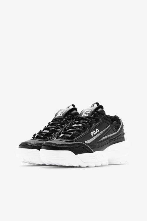 Black / White Women's Fila Disruptor 2 Exp Sneakers | Fila678WQ