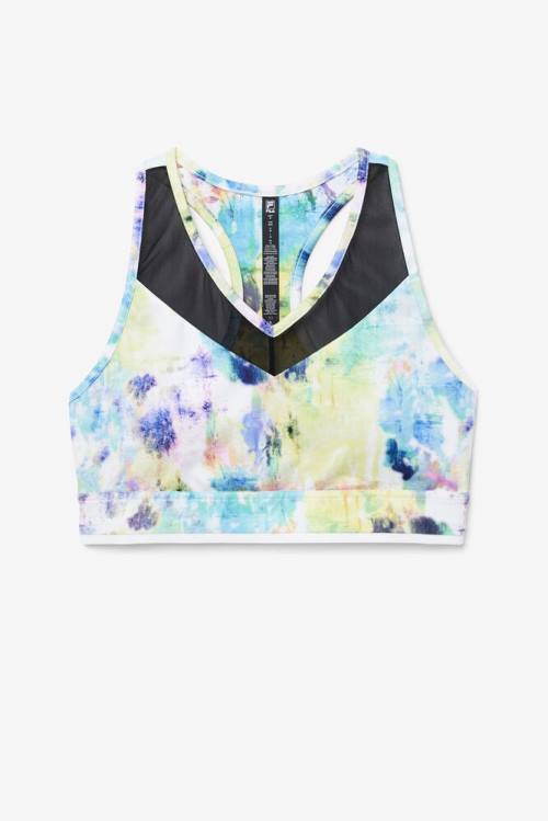 Black / White Women\'s Fila Uplift Racerback Bra Sports Tops | Fila251FU