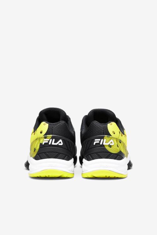 Black / White / Yellow Men's Fila Volley Zone Sneakers | Fila750MA