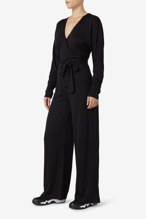 Black Women's Fila Everleigh Jumpsuit Bodysuit | Fila652LO