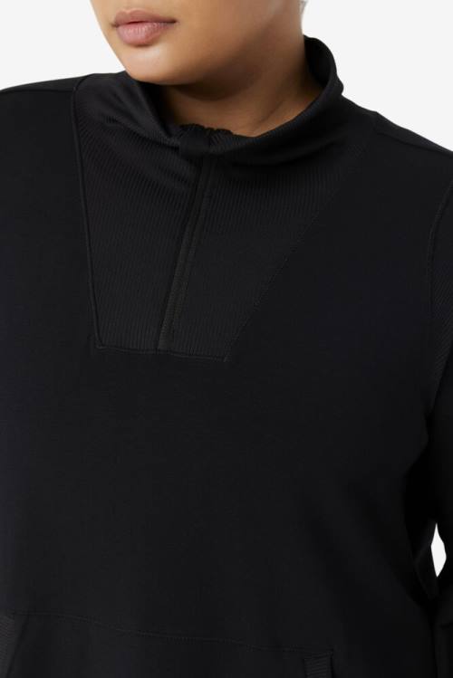 Black Women's Fila Fi-lux Half Zip Sweatshirts | Fila401IU