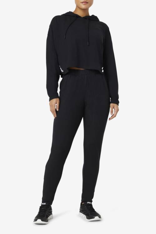 Black Women's Fila Fi-lux Jogger Pants | Fila407WI