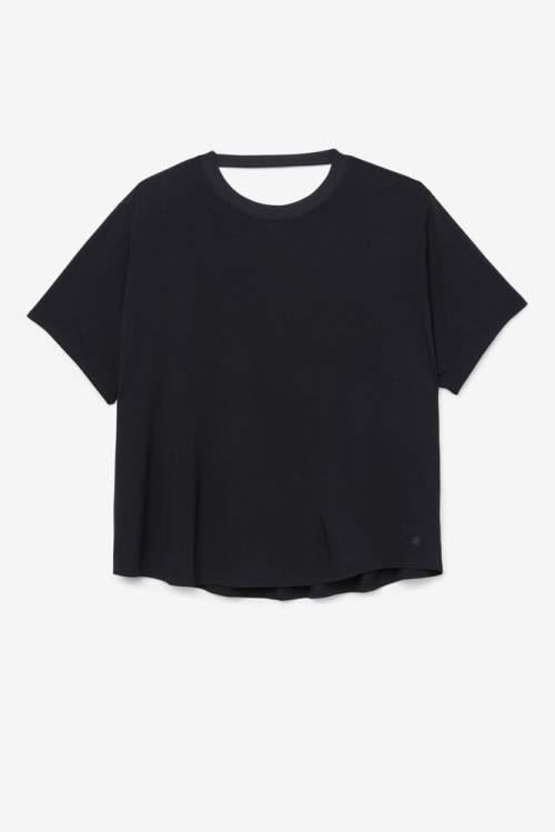 Black Women\'s Fila Fi-lux Sleeve Top T Shirts | Fila436FZ