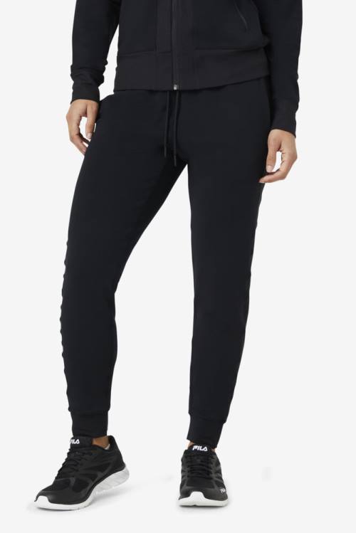 Black Women's Fila Fi-lux Texture Jogger Pants | Fila069FY