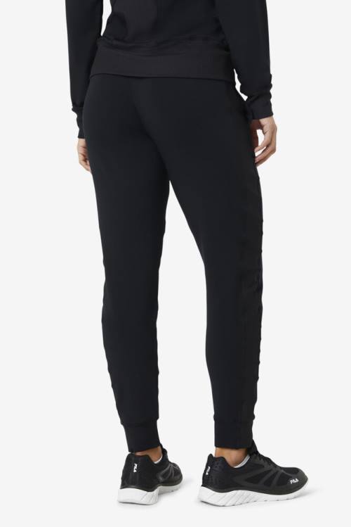 Black Women's Fila Fi-lux Texture Jogger Pants | Fila069FY