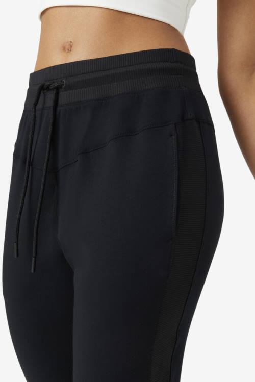 Black Women's Fila Fi-lux Texture Jogger Pants | Fila069FY