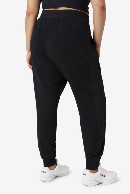 Black Women's Fila Fi-lux Texture Jogger Pants | Fila105OQ