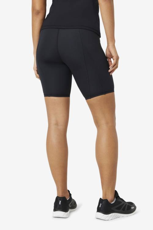 Black Women's Fila Forza 8' Texture Bike Shorts | Fila054QV