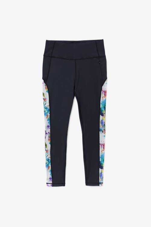 Black Women\'s Fila Forza Contrast 7/8 Leggings | Fila301OJ