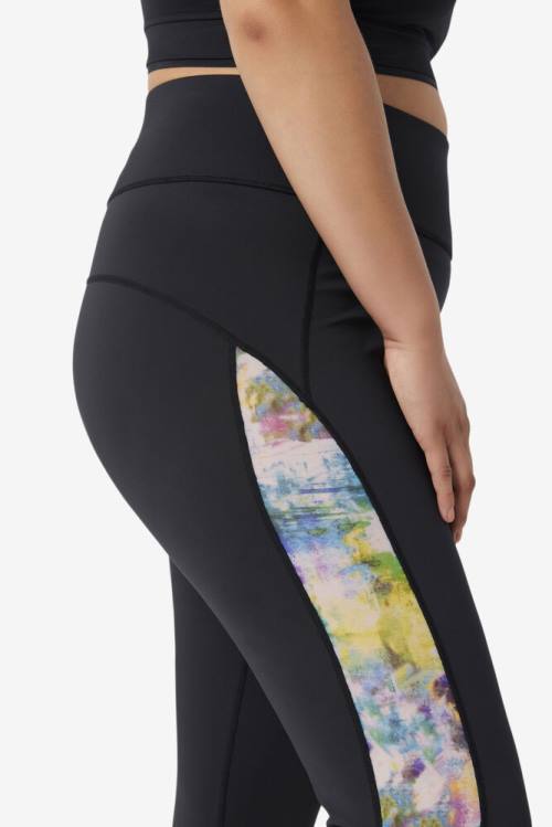 Black Women's Fila Forza Contrast 7/8 Leggings | Fila692UF