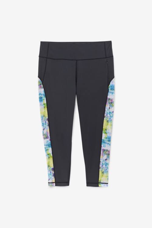 Black Women\'s Fila Forza Contrast 7/8 Leggings | Fila692UF