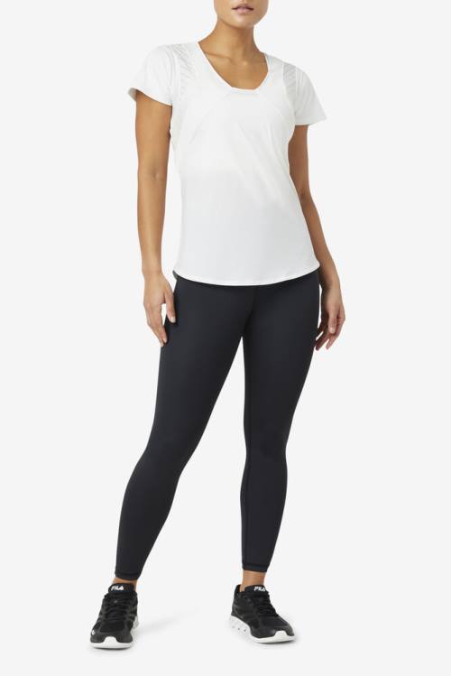 Black Women's Fila Forza Sleek 7/8 Leggings | Fila837DL