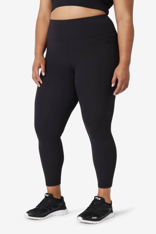 Black Women's Fila Forza Ultra 7/8 Leggings | Fila180BH