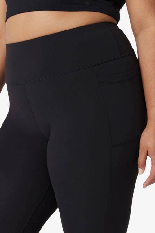 Black Women's Fila Forza Ultra 7/8 Leggings | Fila180BH