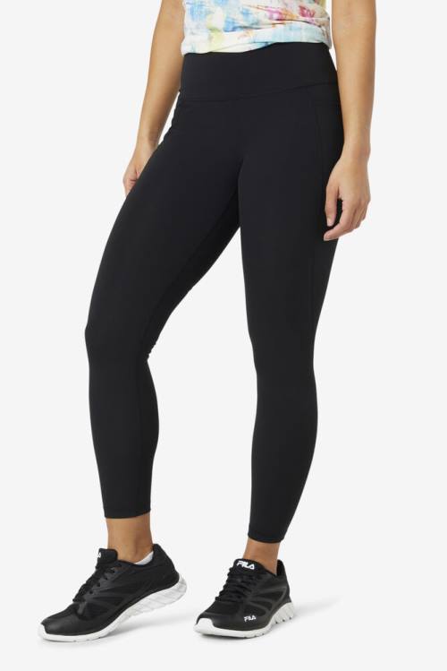 Black Women's Fila Forza Ultra 7/8 Leggings | Fila943DG