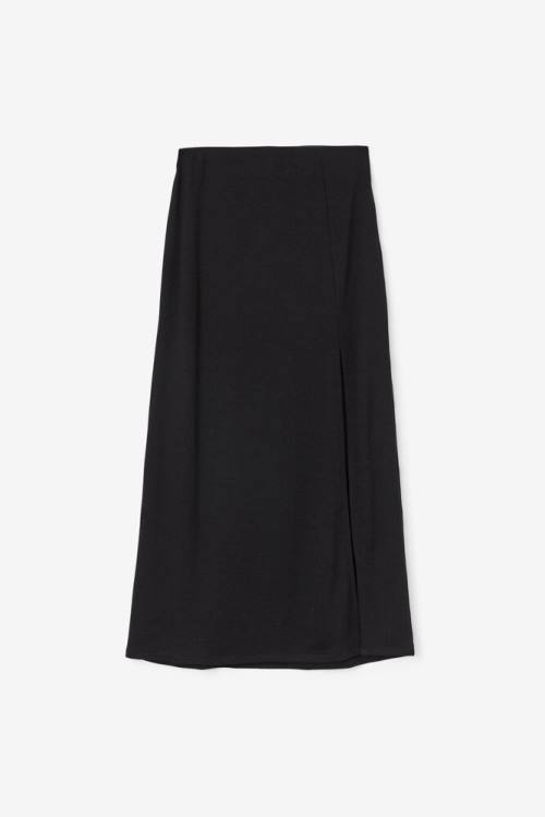 Black Women\'s Fila Londyn Midi Skirts | Fila190ET