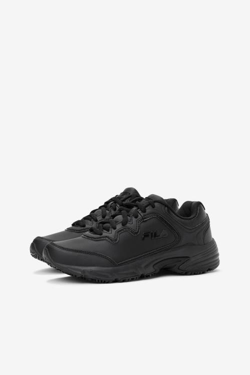 Black Women's Fila Memory Fresh Start 2 Slip Resistant Sneakers | Fila826WR