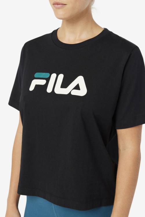 Black Women's Fila Thea Tee T Shirts | Fila368ZD