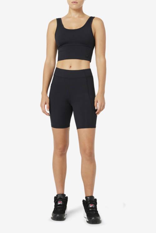 Black Women's Fila Tiana Bike Shorts | Fila940UP