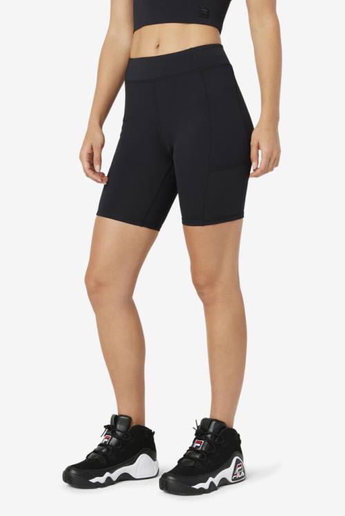 Black Women's Fila Tiana Bike Shorts | Fila940UP