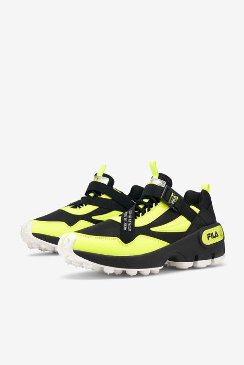 Black / Yellow / White Men's Fila Trailpacer Slip-on Sneakers | Fila617MZ