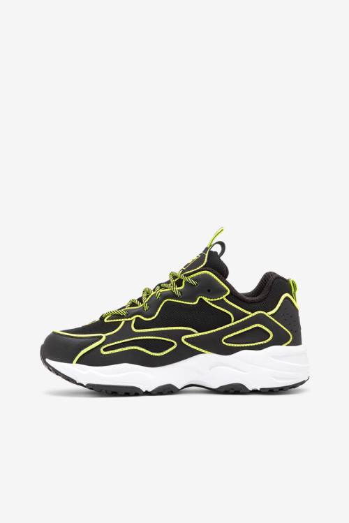 Black / Yellow / White Women's Fila Ray Tracer Neon Sneakers | Fila238MS