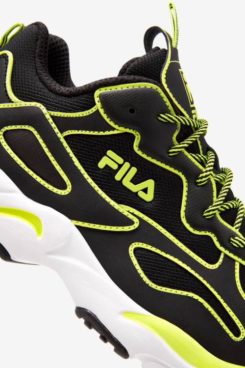 Black / Yellow / White Women's Fila Ray Tracer Neon Sneakers | Fila238MS