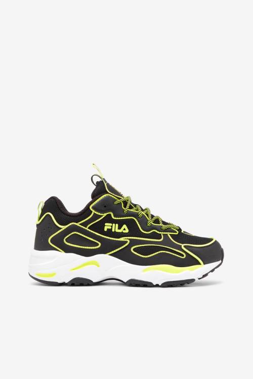 Black / Yellow / White Women\'s Fila Ray Tracer Neon Sneakers | Fila238MS