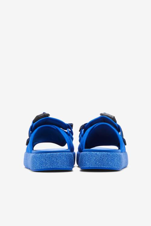 Blue / Black / Blue Men's Fila Atlas Slides | Fila057AX