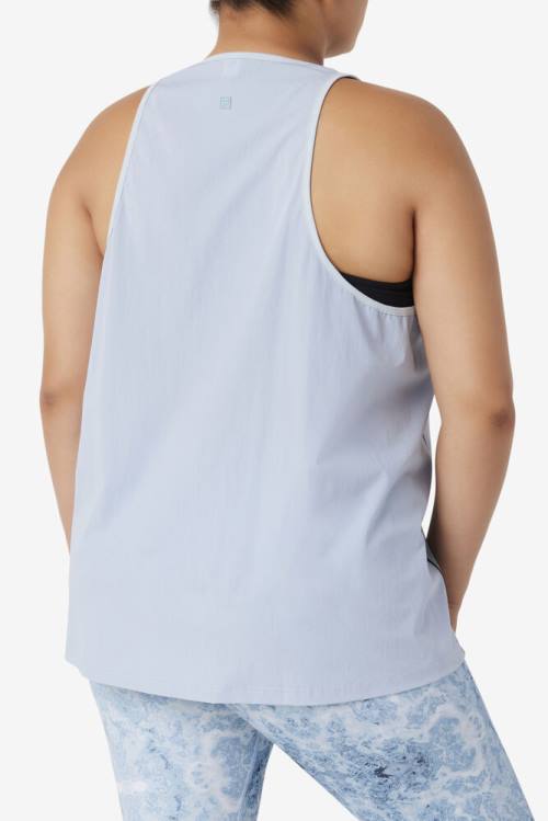 Blue / Black Women's Fila Fi-lux Loose Tank Top T Shirts | Fila308SJ