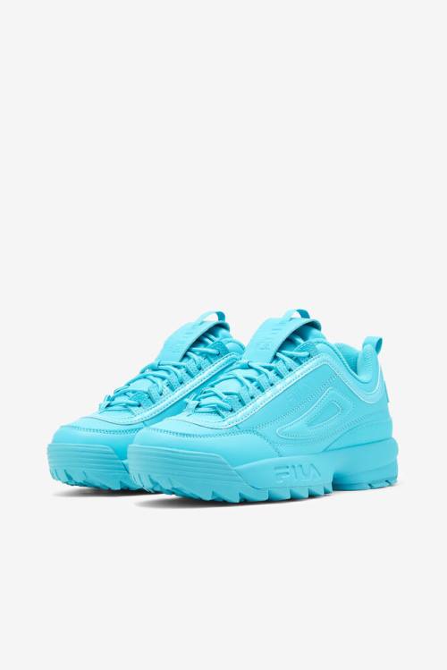 Blue / Blue Women's Fila Disruptor 2 Premium Sneakers | Fila340NT