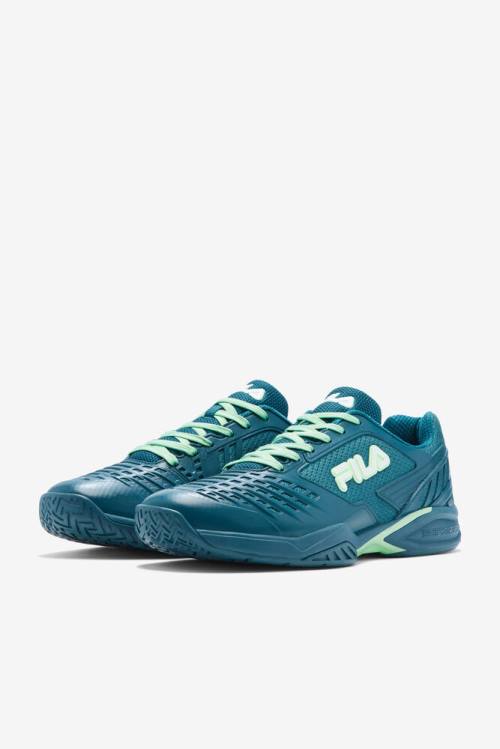 Blue Coral / Green Grey / White Men's Fila Axilus 2 Energized Tennis Shoes | Fila326RB