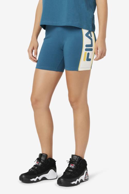 Blue Coral Women's Fila Davina Bike Shorts | Fila913WS