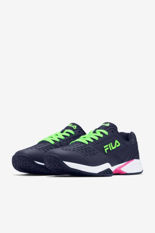 Blue / Green / Purple Men's Fila Axilus 2 Energized Tennis Shoes | Fila149CZ