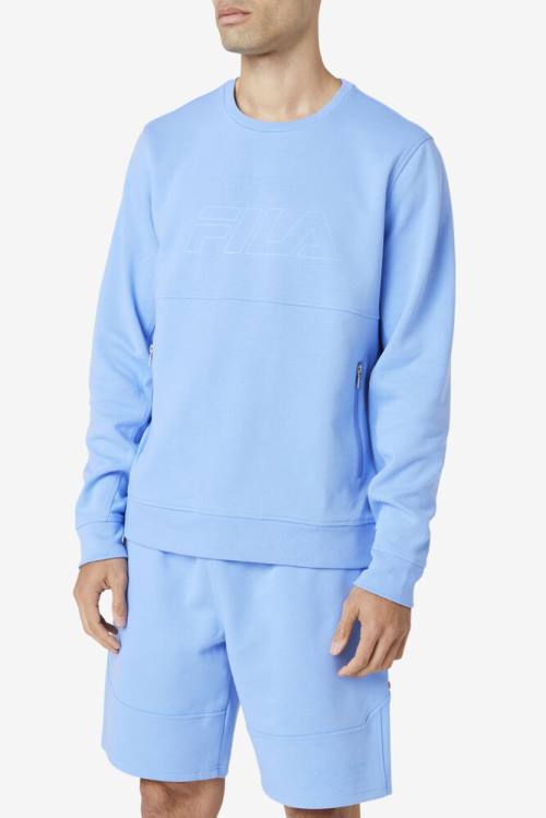 Blue Men's Fila Arev Sweatshirts | Fila749OM