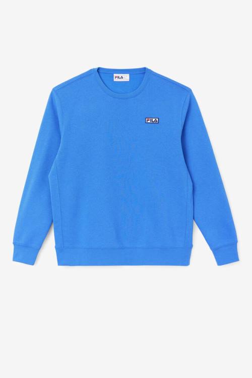 Blue Men\'s Fila Garran Crew Sweatshirts | Fila250YQ