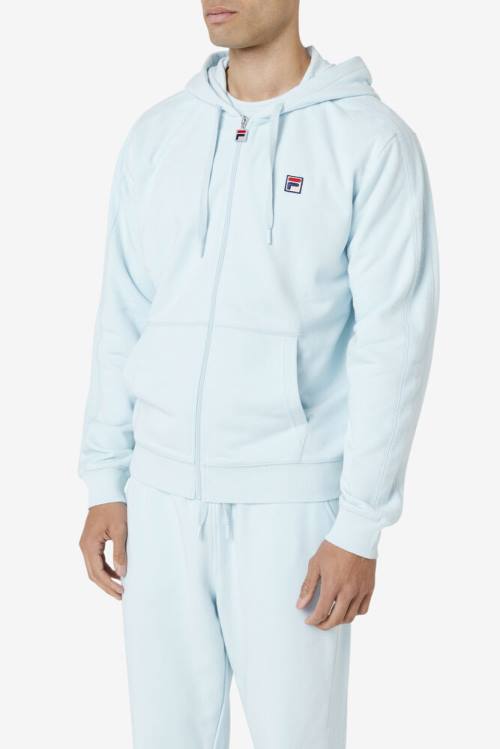 Blue Men's Fila Joey Full Zip Hoodie | Fila425IJ