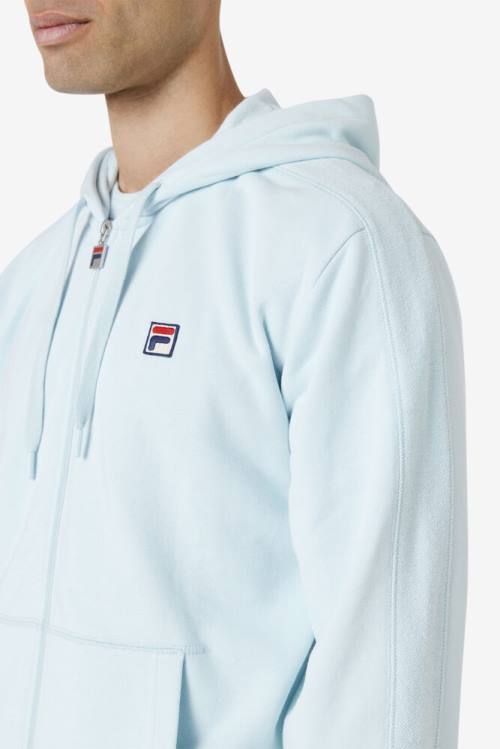 Blue Men's Fila Joey Full Zip Hoodie | Fila425IJ