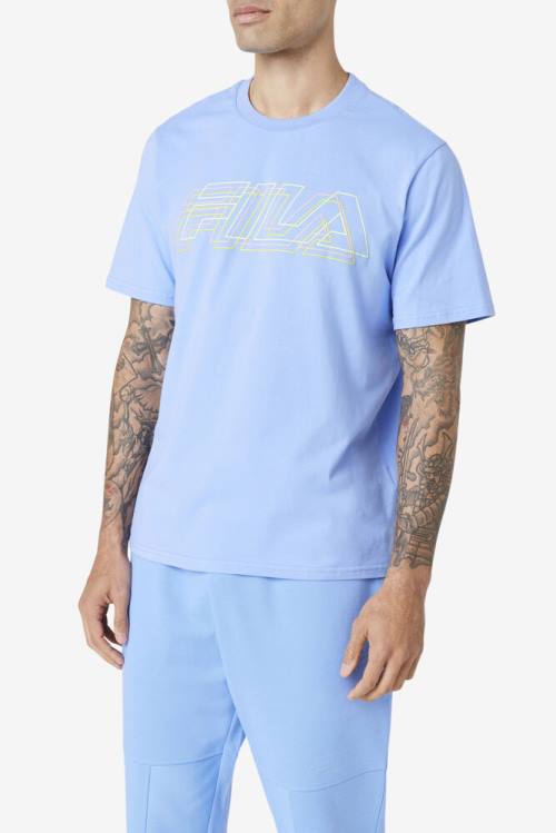 Blue Men's Fila Lakosa Tee T Shirts | Fila348QL