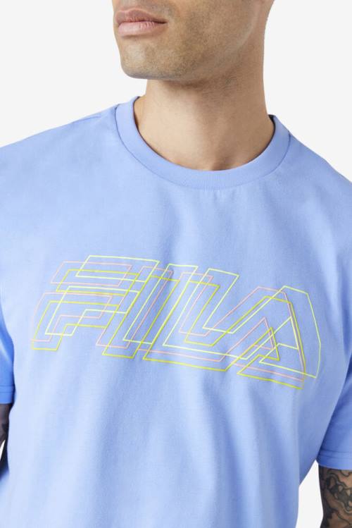 Blue Men's Fila Lakosa Tee T Shirts | Fila348QL