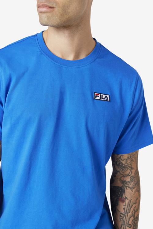 Blue Men's Fila Skylar Tee T Shirts | Fila492UE