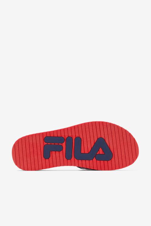 Blue / Red / White Men's Fila Lunar Slides | Fila862DR