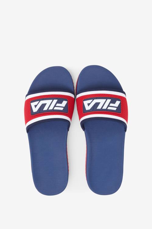 Blue / Red / White Men's Fila Lunar Slides | Fila862DR