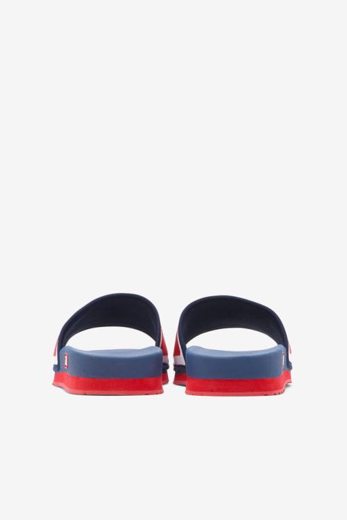 Blue / Red / White Men's Fila Lunar Slides | Fila862DR